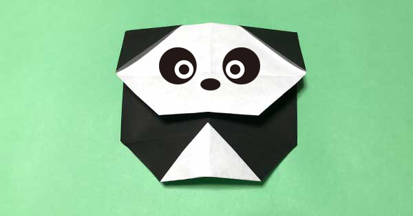 パンダの折り紙の簡単な折り方 How To Fold Panda 子供でもハサミで簡単にできる折り紙 切り絵aif