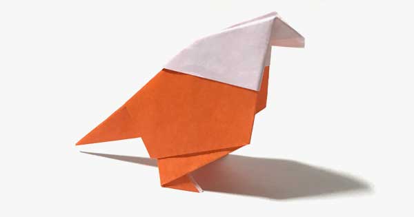 小鳥 ことり の立体折り紙の折り方 How To Fold Small Bird 子供でもハサミで簡単にできる折り紙 切り絵aif