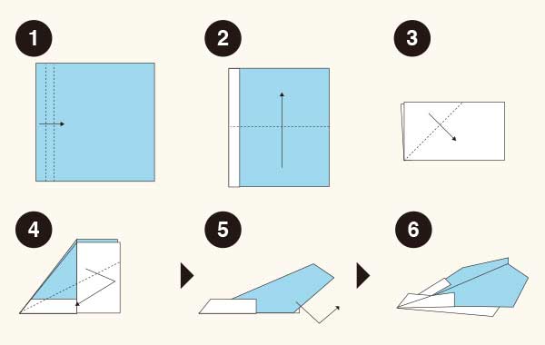 簡単でよく飛ぶ紙ヒコーキの折り方part2 子供でもハサミで簡単にできる折り紙 切り絵aif