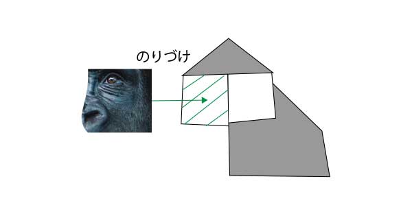 ゴリラのプリント折り紙の作り方