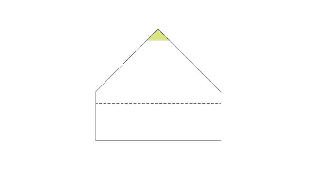 折り紙 簡単な鉛筆(えんぴつ)の折り方5