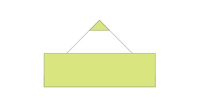折り紙 簡単な鉛筆(えんぴつ)の折り方6