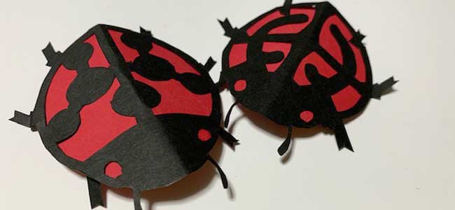 てんとう虫の切り絵・切り紙の作り方｜Cut-out ladybug