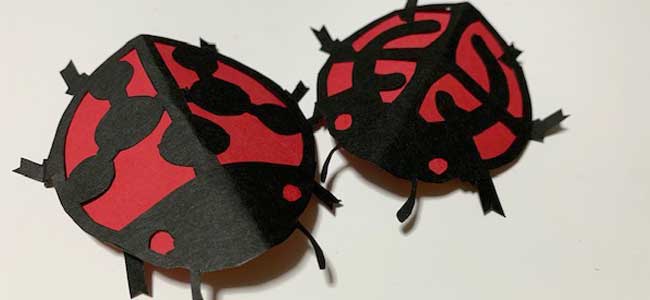 てんとう虫の切り絵 切り紙の作り方 Cut Out Ladybug 子供でもハサミで簡単にできる折り紙 切り絵aif