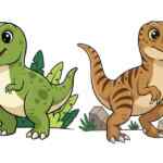 【無料】かわいい恐竜の塗り絵10選｜子どもが喜ぶ楽しいおうち遊び