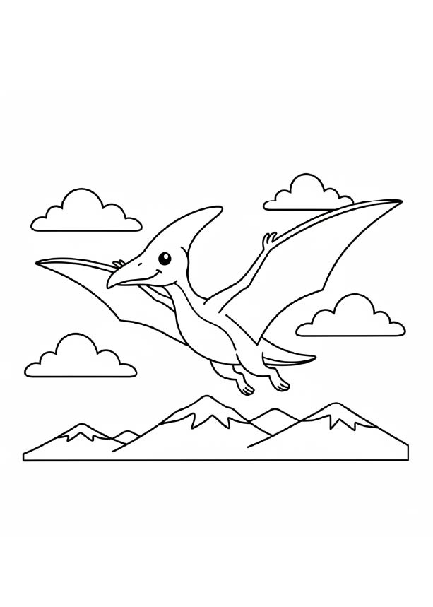 プテラノドンの塗り絵