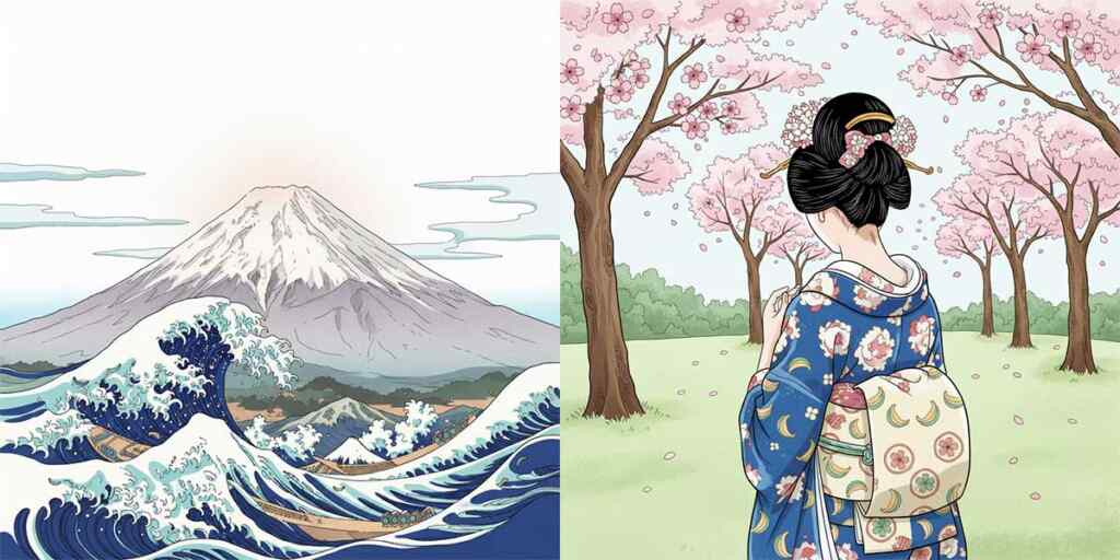 葛飾北斎風 大人の塗り絵 – 和の美と癒しを楽しむ(全10作品)